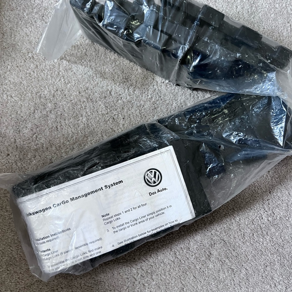 Volkswagen Black Cargo Management System, 4 pieces, NWT